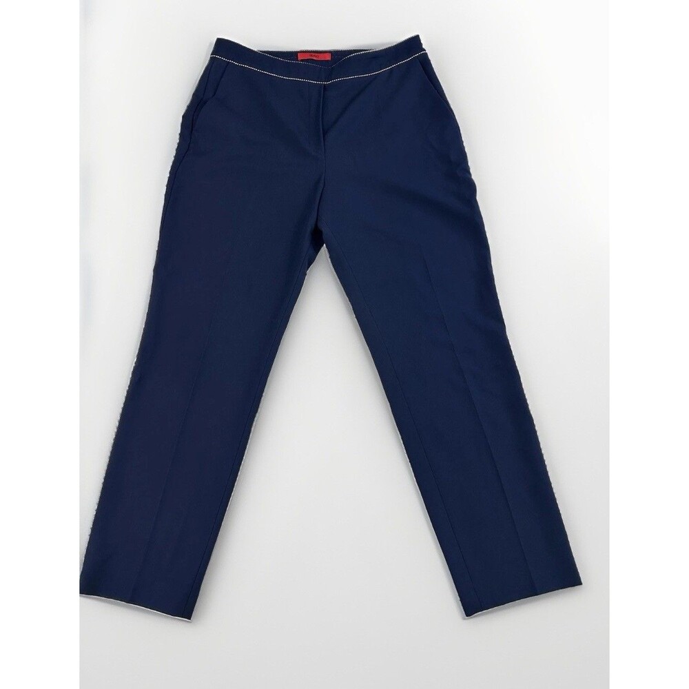 Hugo Boss Navy Blue Work Dress Pants Stretchy No Size See Measurements